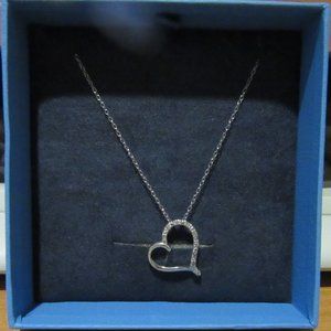 NIB - SS Genuine Diamond Necklace
